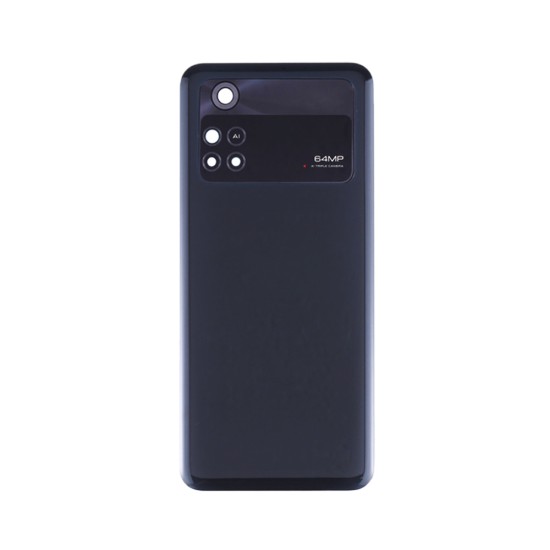 Back Cover with Camera Lens Xiaomi Poco M4 Pro 4g Power Black Back Cover with Camera Lens Xiaomi Poco M4 Pro 4g Power Black